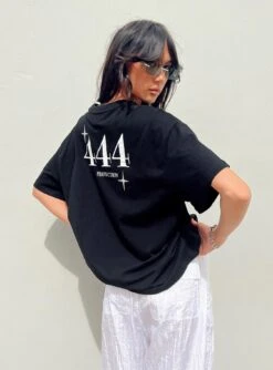 444 Oversize Tee Black
