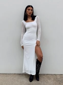 Princess Polly Henrietta Maxi Dress White