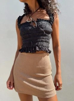 Princess Polly Buddy Mini Skirt Beige