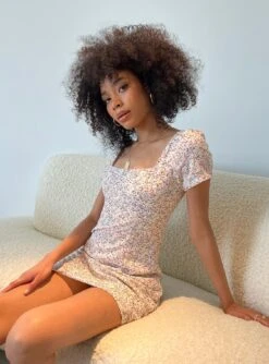 Princess Polly Hastings Mini Dress White Floral