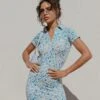 Motel Jeeves Dress Flower Power Blue -Polly Clothing Shop 0 d840343c 9dd4 4e64 a9be a79830c2c951