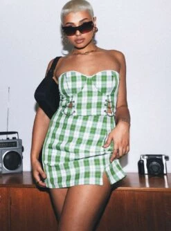 Princess Polly Natalia Mini Skirt Green