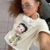 Princess Polly Betty Boop Camo Girl Oversized Tee Beige -Polly Clothing Shop 1 modelinfo Ashley us2 8ced6505 ea7a 4f9b aa6f 7a438264e7bf