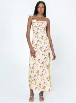 Princess Polly Arness Maxi Dress Yellow Floral
