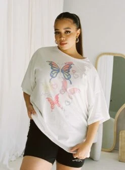Butterfly Fields Tee White Curve