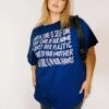 Be Kind Charity Oversized Tee Blue Curve -Polly Clothing Shop 1 modelinfo Riley us14 558f6702 8526 49bf a021 75b3950bff80