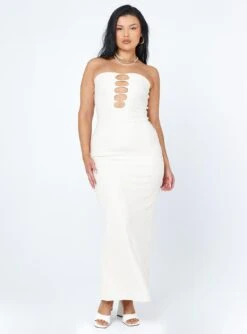 Princess Polly Sofia Maxi Dress Champagne