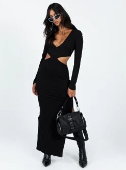 Princess Polly Ayda Maxi Dress Black
