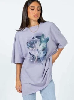 Princess Polly Fairy Forever Oversized Tee Purple