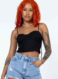 Princess Polly Mathea Top Black
