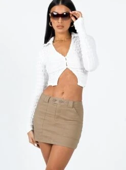 Princess Polly Josephine Mini Skirt Beige