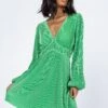 Princess Polly Milan Long Sleeve Mini Dress Green -Polly Clothing Shop 1 modelinfo feturi us2 ca37db22 033a 400a bd2b ff040e3a1d5e