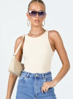 Organic Cotton Lelo Bodysuit Beige