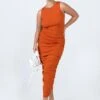 Tarlie Maxi Dress Orange -Polly Clothing Shop 1 modelinfo mikayla us6 4501d732 000b 457e b370 e006731eb844