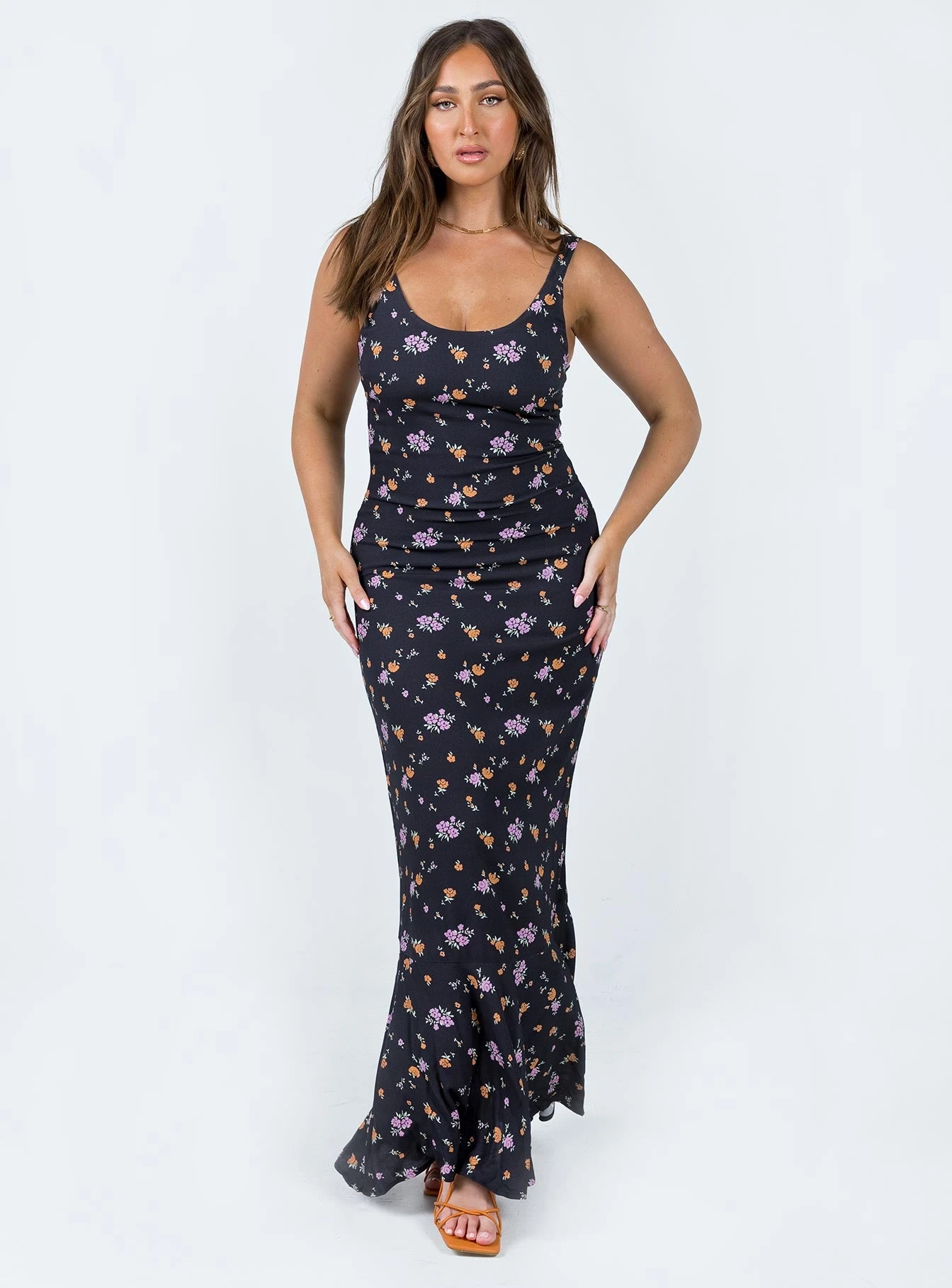 Curtis Maxi Dress Black / Floral 4 Curtis Maxi Dress Black / Floral - Image 2