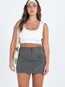 Princess Polly Wolf Cargo Mini Skirt Charcoal 9 Princess Polly Wolf Cargo Mini Skirt Charcoal -Polly Clothing Shop 1 modelinfo mikayla us8 f7b96b2d d9e5 429e bab7 b56a60f8549b