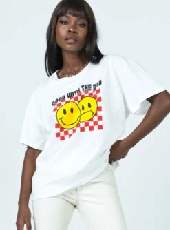 Princess Polly Have A Nice Day Tee White