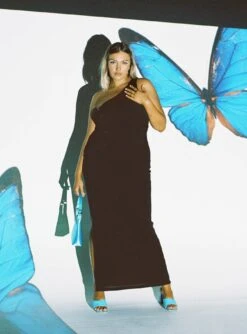 Princess Polly Aligned Maxi Dress Black