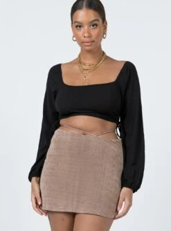 Princess Polly Maisie Mini Skirt Brown -Polly Clothing Shop 1 ac50d0d8 471f 4c7a b0b1 4347eccc4c80