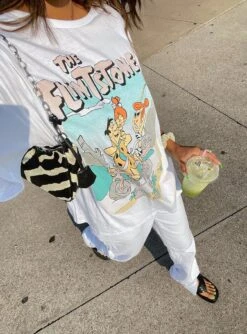 Princess Polly The Flintstones Tee White