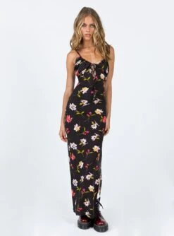 Princess Polly Brailey Maxi Dress Black Multi -Polly Clothing Shop 2 modelinfo Kiana us2 c19afae0 ad2e 4fc7 95d3 492c68df3ee1