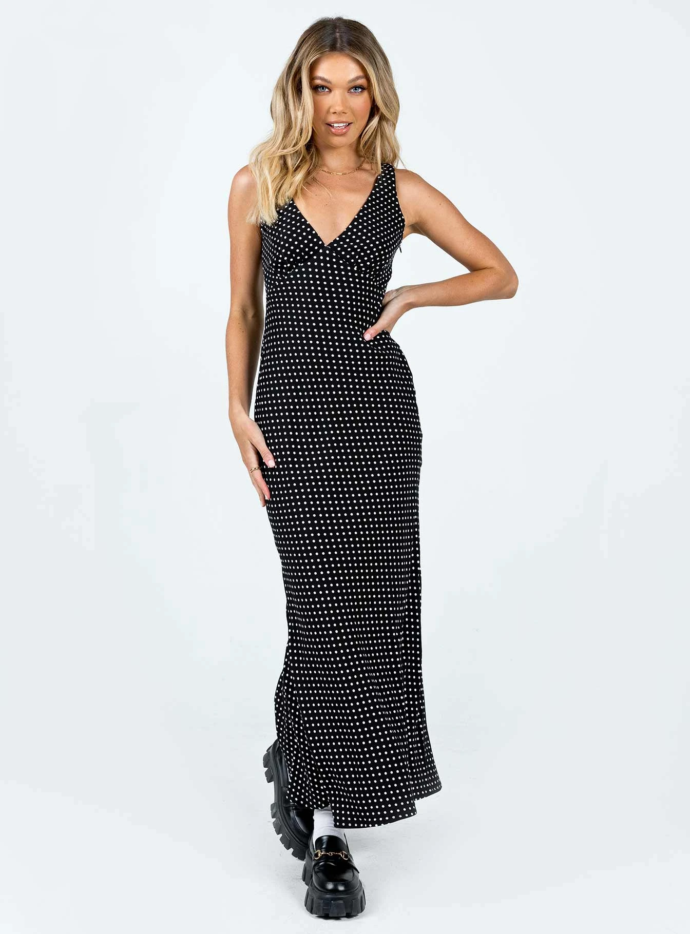 Princess Polly Nellie Maxi Dress Black Polka Dot 5 Princess Polly Nellie Maxi Dress Black Polka Dot - Image 3