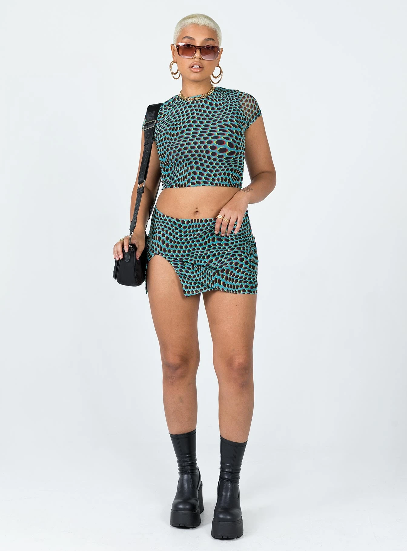 Princess Polly Bold Move Mini Skirt Blue Multi 6 Princess Polly Bold Move Mini Skirt Blue Multi - Image 4