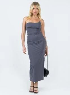 Deliza One Shoulder Maxi Dress Grey -Polly Clothing Shop 2 modelinfo susanna us4 c0fcd41b ee18 49c6 a959 50dcdf57f78b