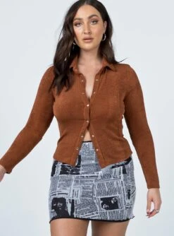 Princess Polly Read The Lines Mini Skirt White -Polly Clothing Shop 2O0A0317