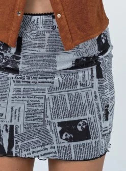 Princess Polly Read The Lines Mini Skirt White -Polly Clothing Shop 2O0A0329