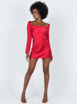 Star Power Mini Dress Red -Polly Clothing Shop 2 0e8e1f26 f16a 433b b74a 844283750134