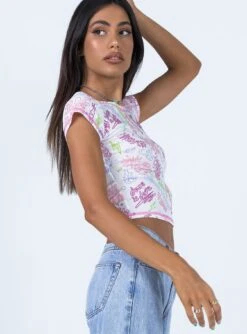 Princess Polly Cosmic Girl Top Multi -Polly Clothing Shop 3 modelinfo Jess US2 d2a04e69 f2e3 49a4 8a4a cff24a6e4b36