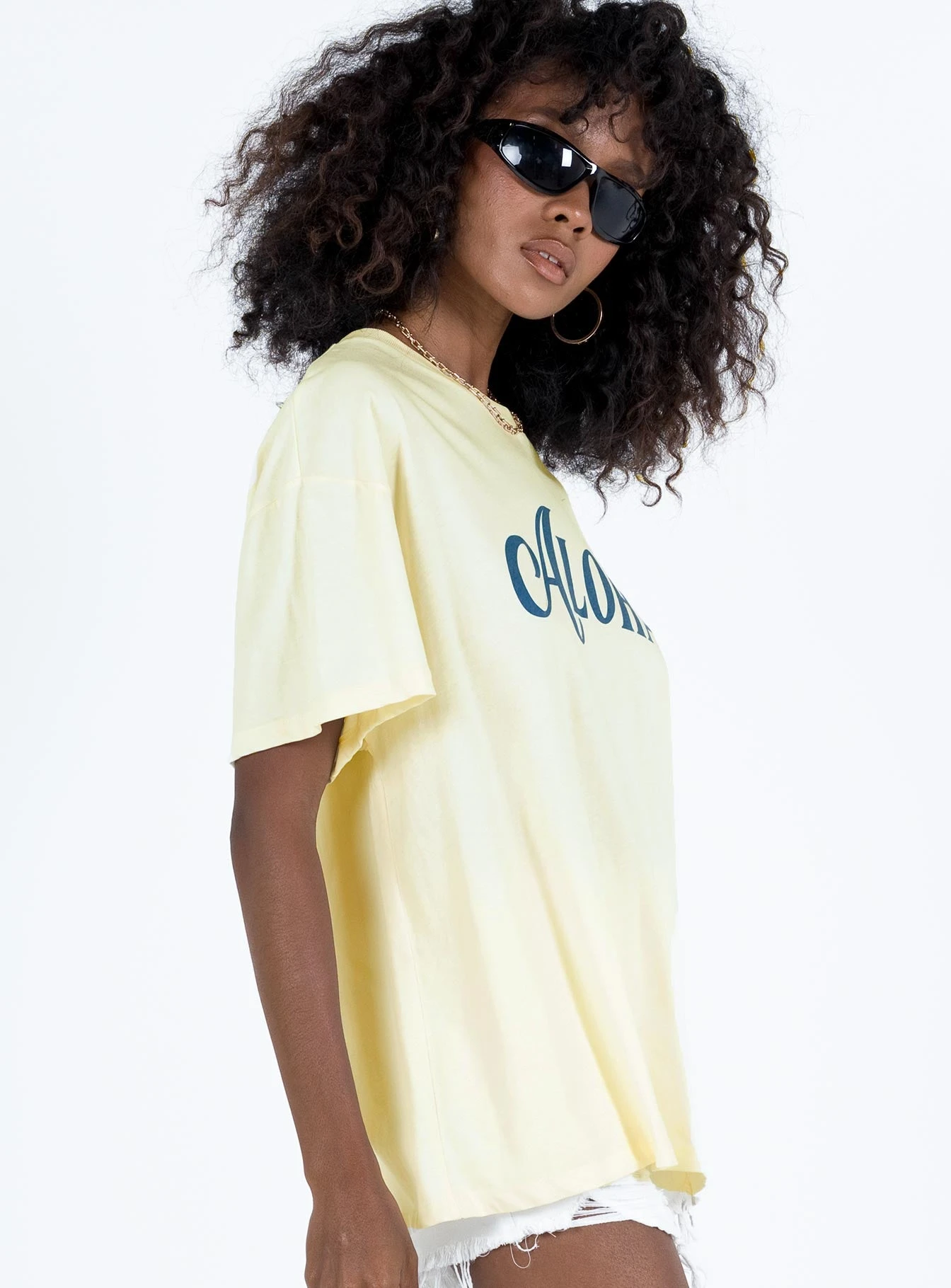 Aloha Oversized Tee Ivory 6 Aloha Oversized Tee Ivory - Image 4