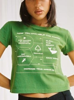Organic Protect Charity Baby Tee Green -Polly Clothing Shop 3 modelinfo camelia us2 3f5e8183 8311 4d98 ab1a 0642ae87f7f8