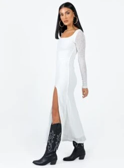 Princess Polly Henrietta Maxi Dress White -Polly Clothing Shop 3 modelinfo christy us2 07dcdf43 7581 4925 9a53 29f7ca55b4a1