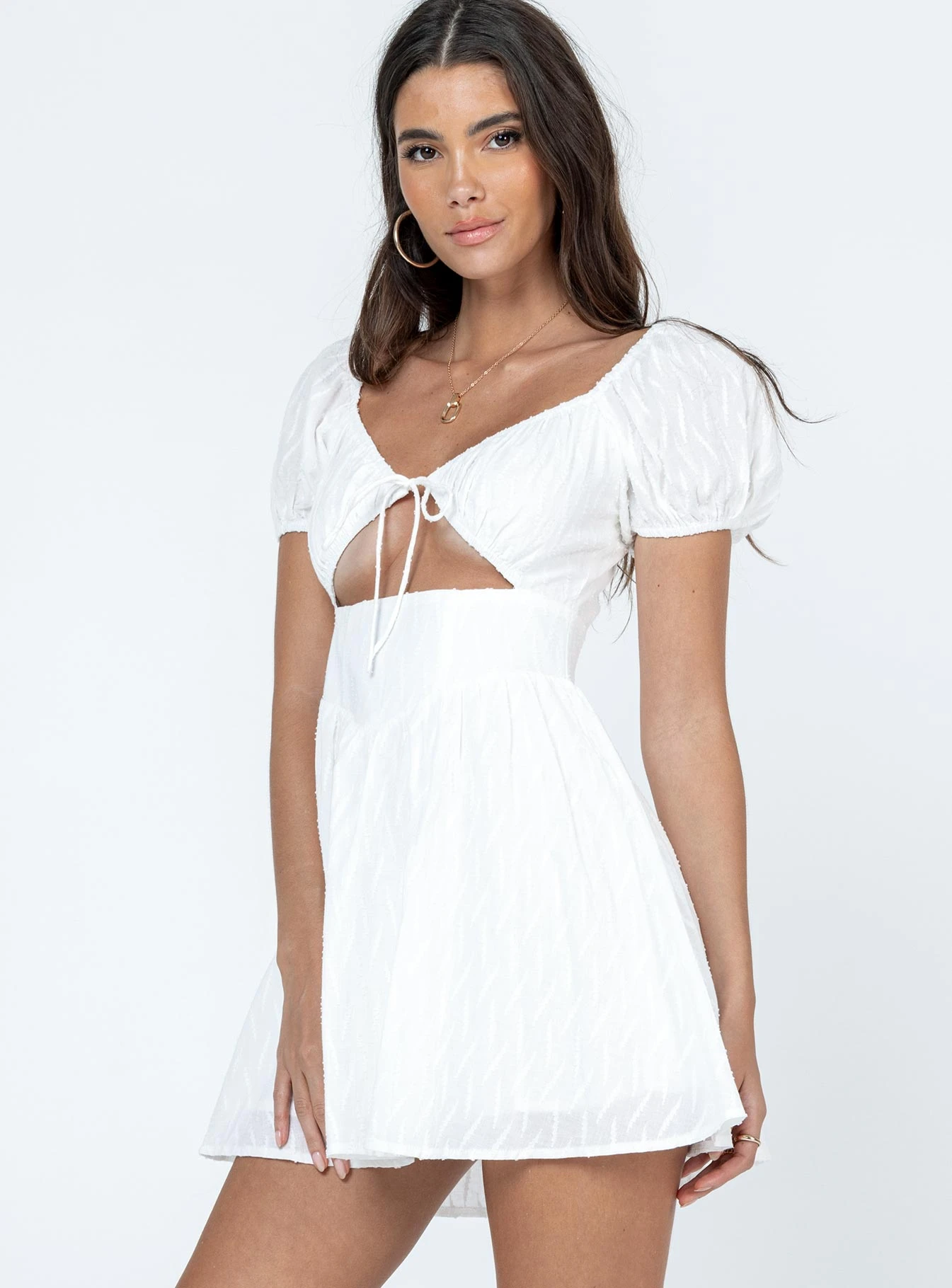 Princess Polly Caria Mini Dress White 6 Princess Polly Caria Mini Dress White - Image 4