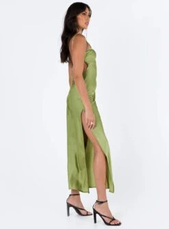 Princess Polly Leyana Maxi Dress Green -Polly Clothing Shop 3 modelinfo josie us2 aa853051 01c1 4790 8e42 74980ac90eb9