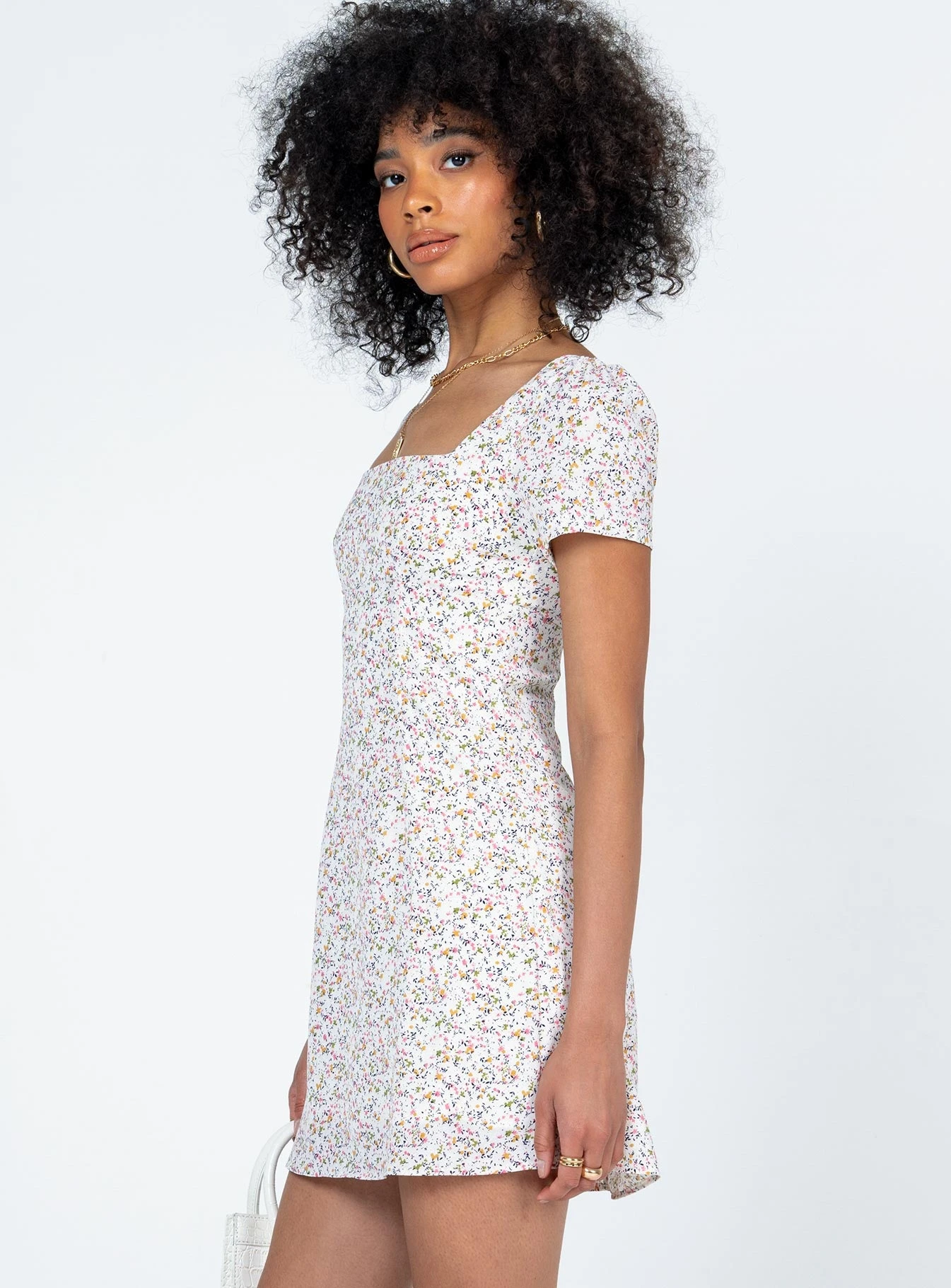 Princess Polly Hastings Mini Dress White Floral 7 Princess Polly Hastings Mini Dress White Floral - Image 5