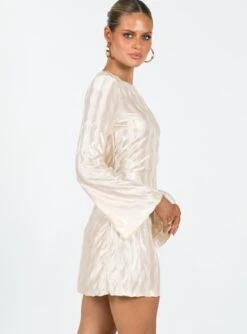 Princess Polly Venaya Mini Dress Champagne -Polly Clothing Shop 3 modelinfo milli us2 842364af b9c8 4b9e bc19 bbbf87696ffa