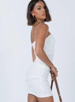 Bloom Mini Dress White -Polly Clothing Shop 3 b27f01c0 5cbd 44c4 a3f9 8e03954fb95e