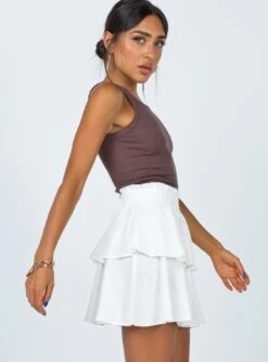 Princess Polly Greta Mini Skirt Off White -Polly Clothing Shop 3 c5d70184 ef3e 4bae 8684 f82e155eaf19