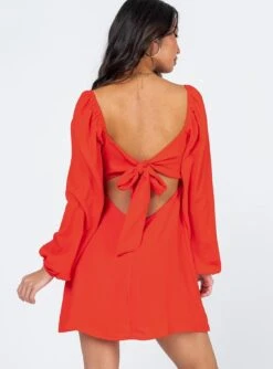 Princess Polly Yolanda Mini Dress Red -Polly Clothing Shop 4 modelinfo Ashley us4 aa7b28fd 5de6 406a 8919 700fc0accf21