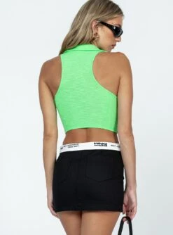 Princess Polly Dava Low Rise Mini Skirt Black -Polly Clothing Shop 4 modelinfo Olivia us2 a53365d1 de17 439d b569 2075d402a2aa