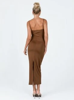 Ryleigh Maxi Dress Brown -Polly Clothing Shop 4 modelinfo chelsea us4 d21be6c2 ecbe 409f aa55 a6286b2003da
