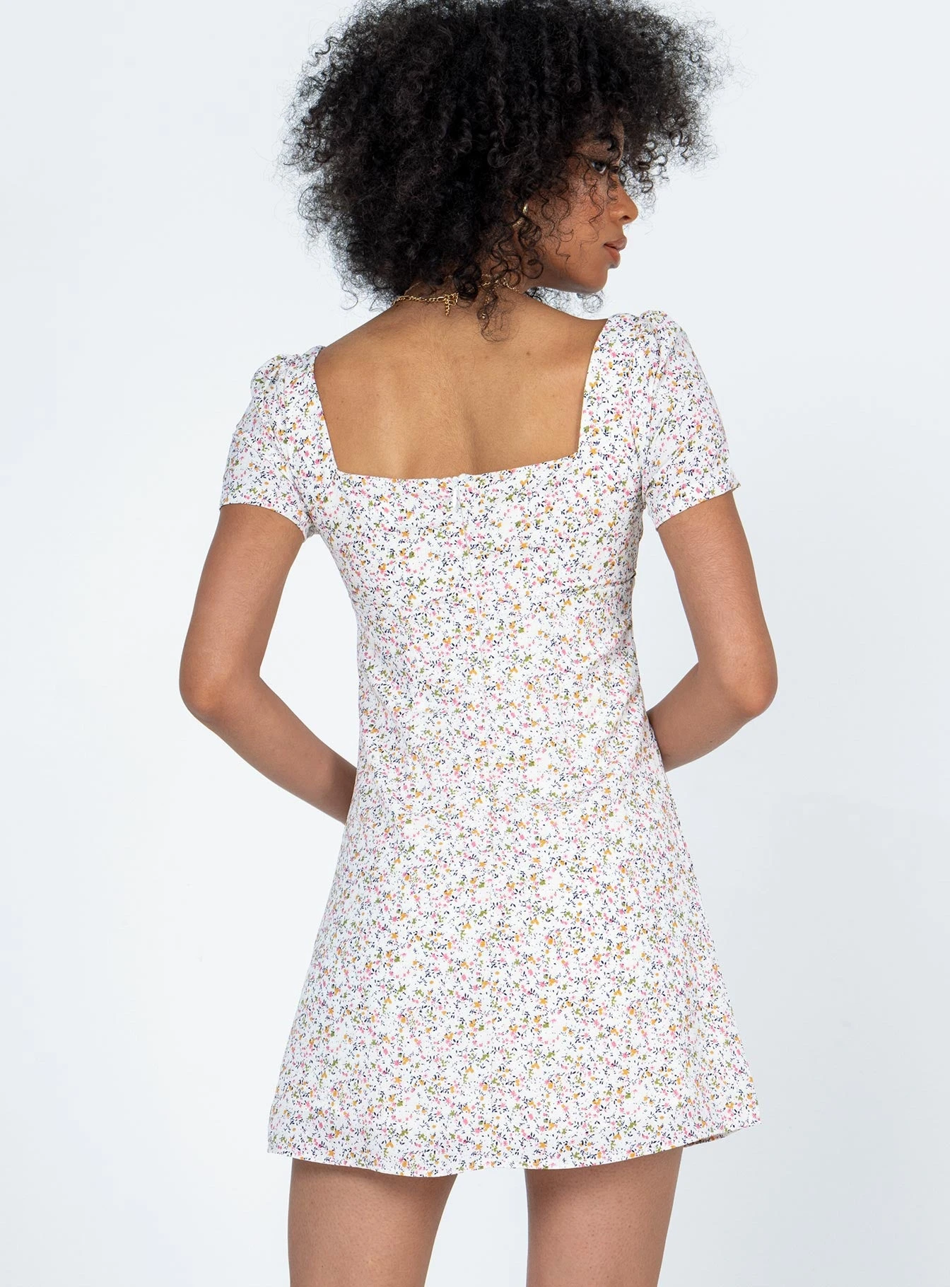 Princess Polly Hastings Mini Dress White Floral 8 Princess Polly Hastings Mini Dress White Floral - Image 6