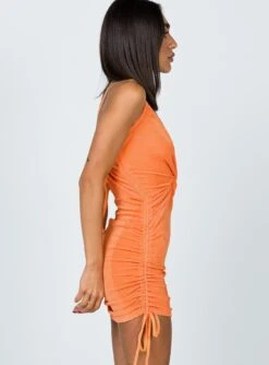 Princess Polly Adah Mini Dress Orange -Polly Clothing Shop 433A7054