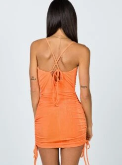 Princess Polly Adah Mini Dress Orange -Polly Clothing Shop 433A7064