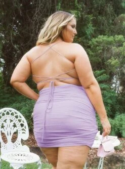Hopeless Romantic Mesh Ruched Mini Dress Lilac Curve -Polly Clothing Shop 4 3cfbfbda 578f 4831 b516 1884b8b32ddb