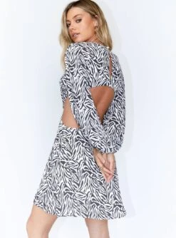 Princess Polly Elizabeth Cut Out Mini Dress Zebra -Polly Clothing Shop 4 af2c2282 3018 4fac 8984 66c1f556515a