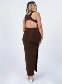 Princess Polly Ella Maxi Dress Brown -Polly Clothing Shop 4 b2a877db cb54 46ec 993c 170e4e584768